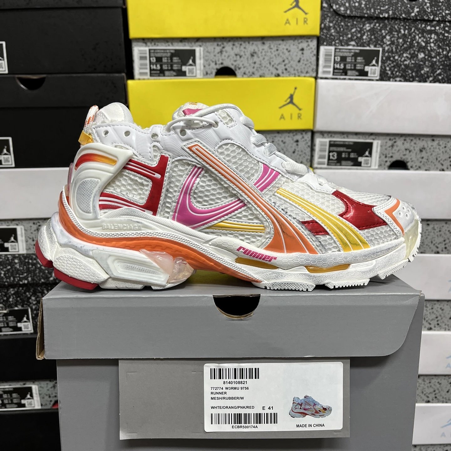 701-8 Gray Red Yellow 9756