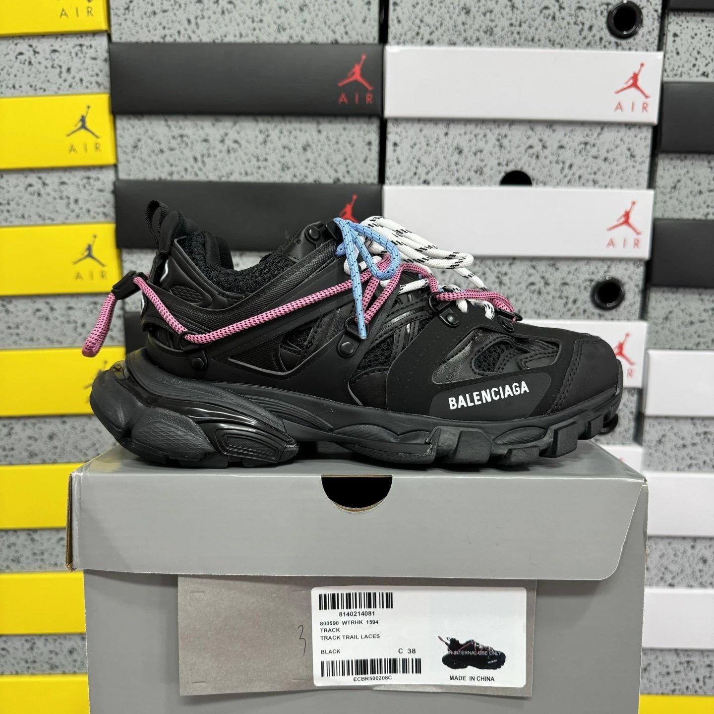 Black with Colorful Laces 1594