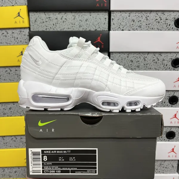 Nike Air Max 95 TT All White Sneakers Running Shoes - 1