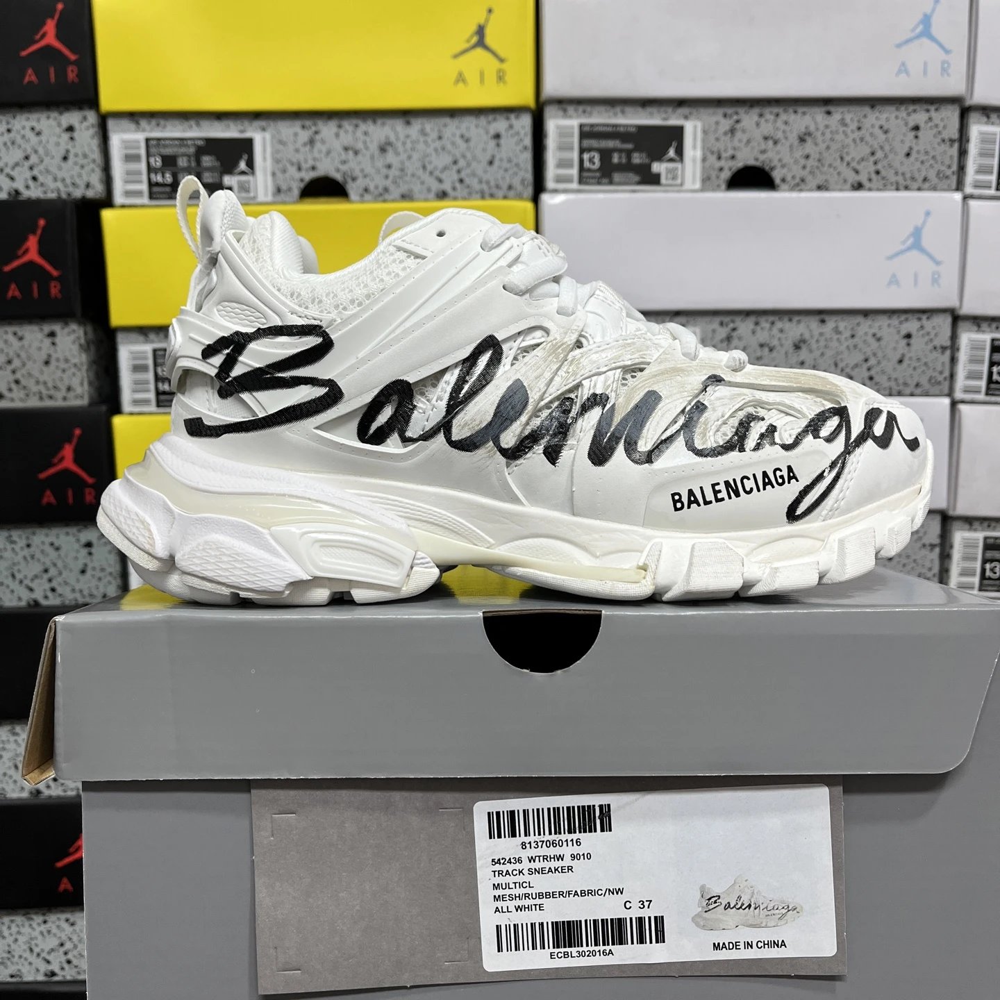 Balenciaga Track Sneaker 9010 All White Sneakers Chunky Sneakers