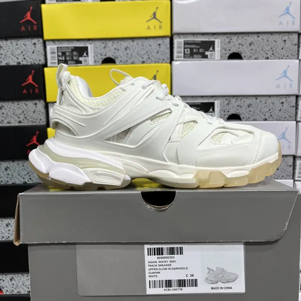 Nike Track Sneaker White Glow-in-the-Dark Sole Sneakers Chunky Sneakers - 1