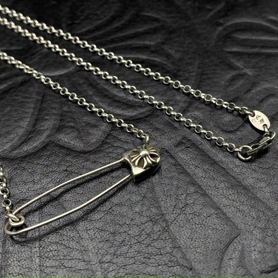 Paper clip necklace couple style pure silver version