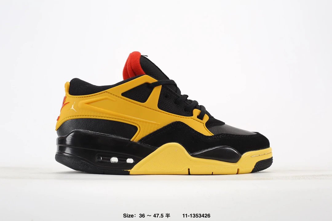 Air Jordan Black Yellow Low Top Retro Sneakers