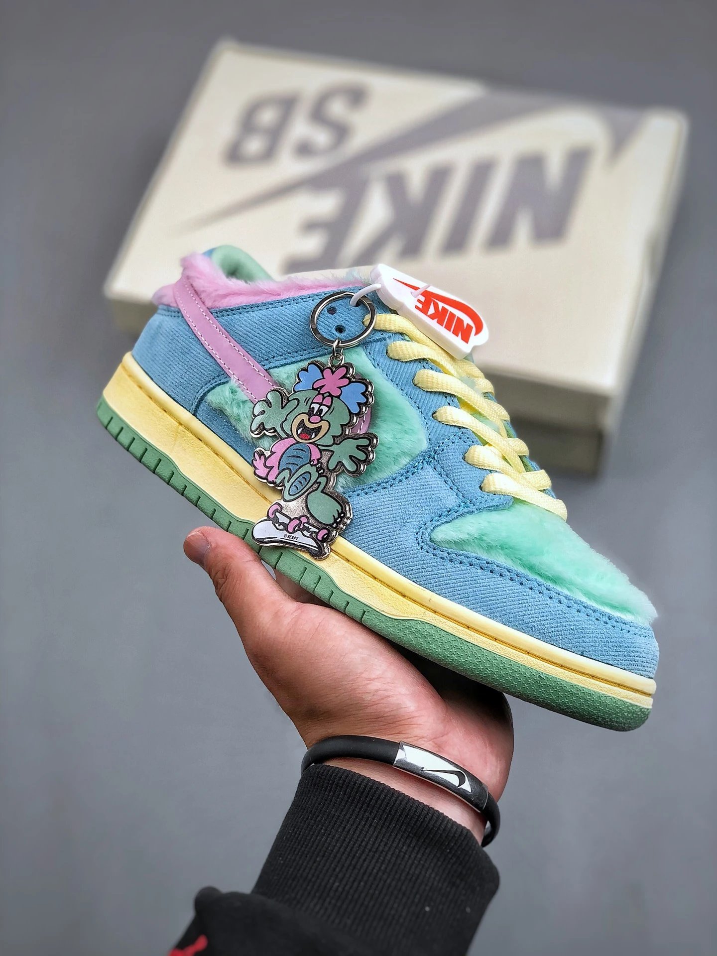 Nike SB Ice Blue Pink Green Skate Shoes
