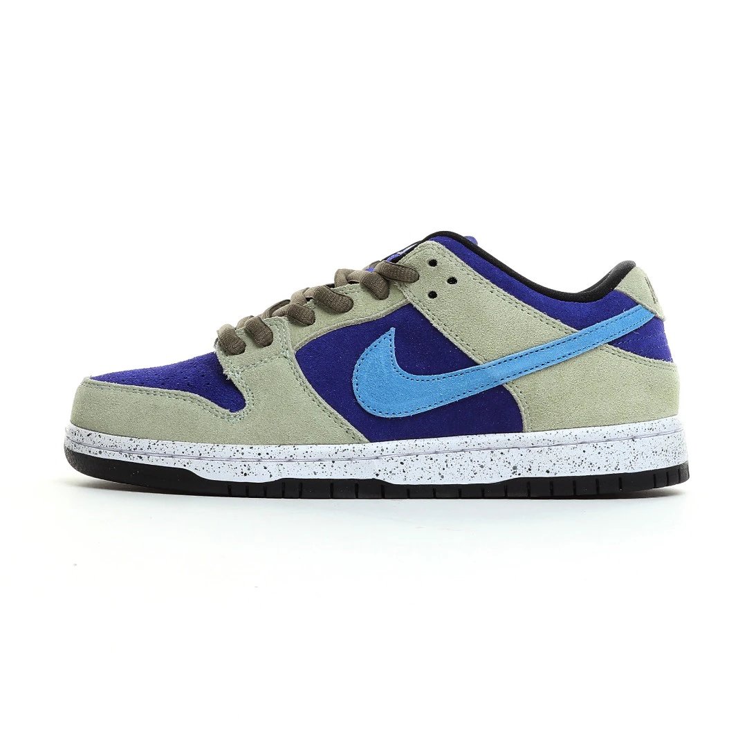 Nike Dunk Low Grey Blue Suede Skate Shoes