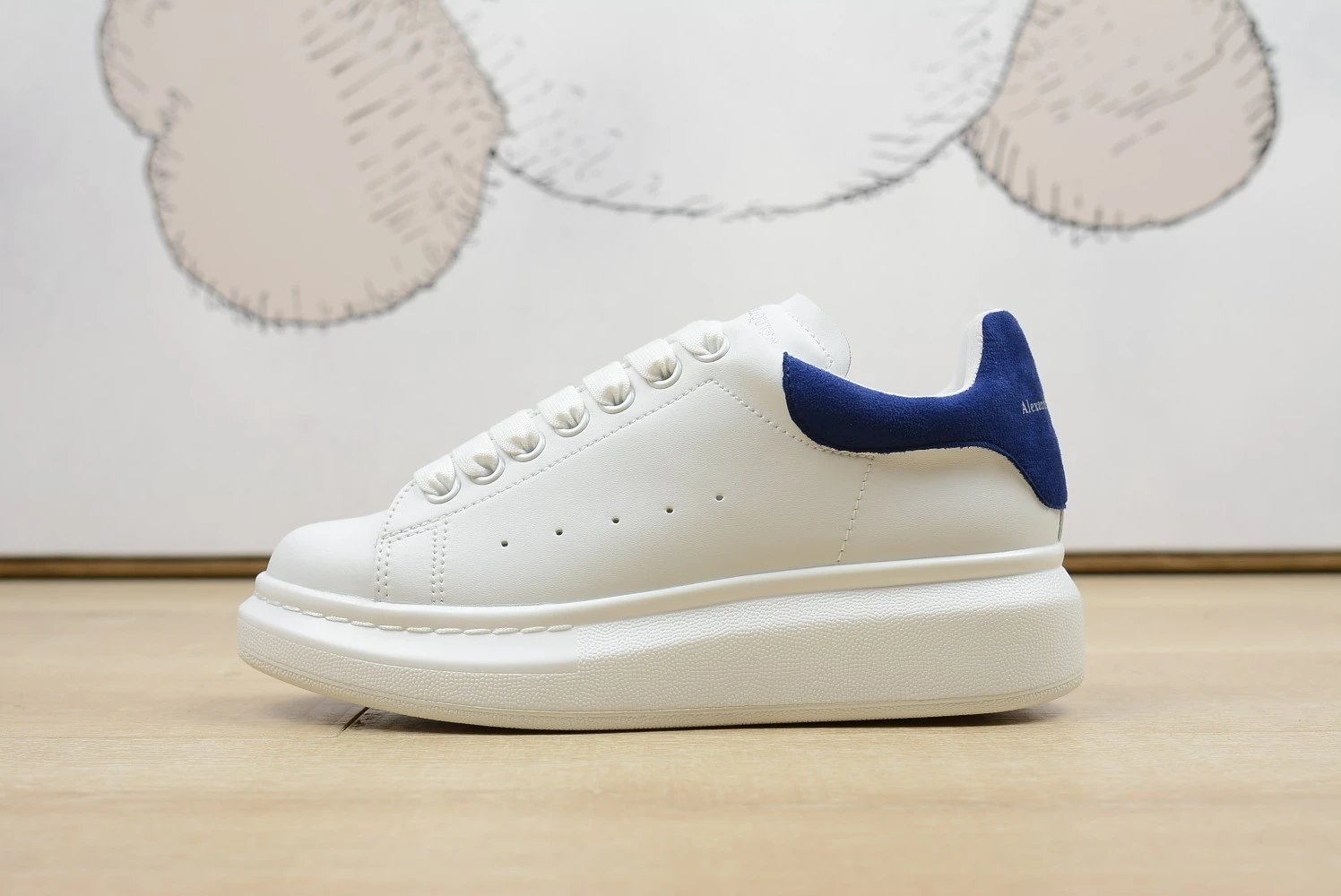 Alexander McQueen White Platform Leather Sneakers