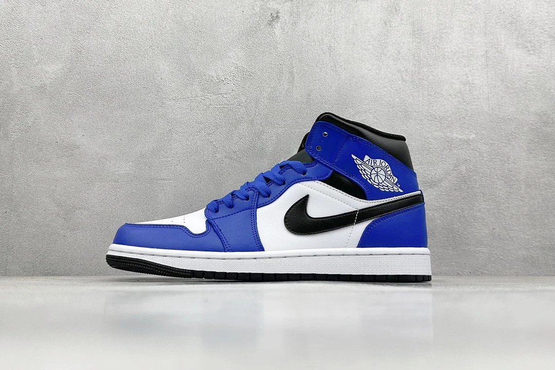 Air Jordan Mid Blue White Retro Sneakers