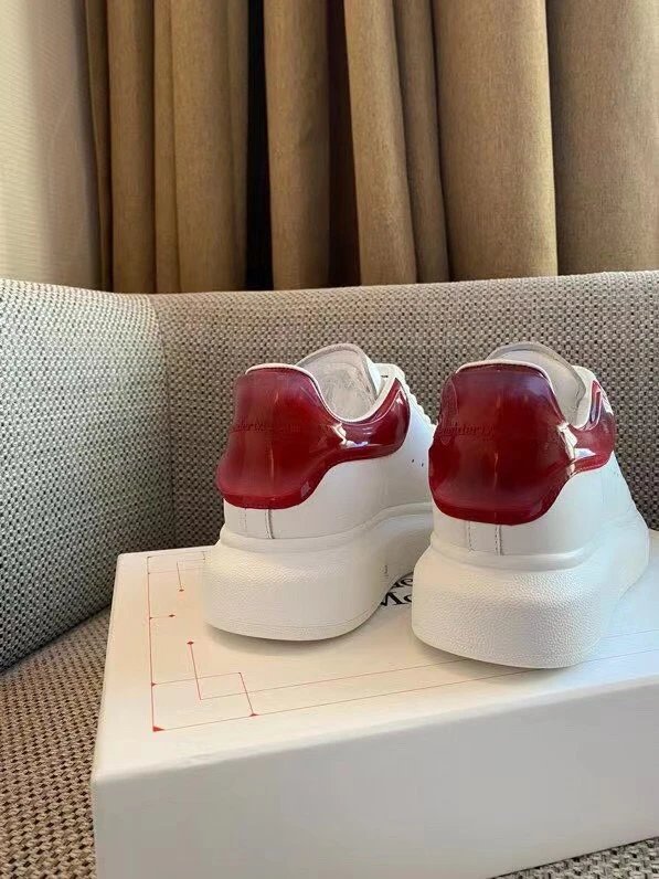 Alexander McQueen Oversized White Red Platform Sneakers