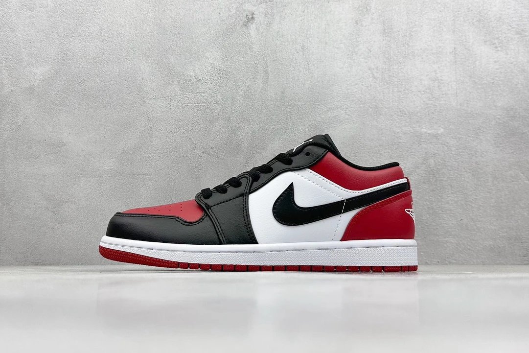 Nike Air Jordan 1 Low Black White Red Shoes