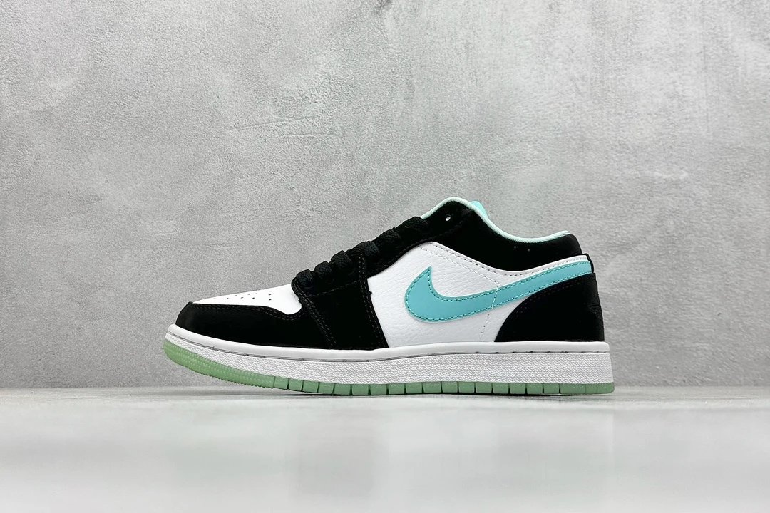 Nike Air Jordan 1 Low Black White Mint Shoes
