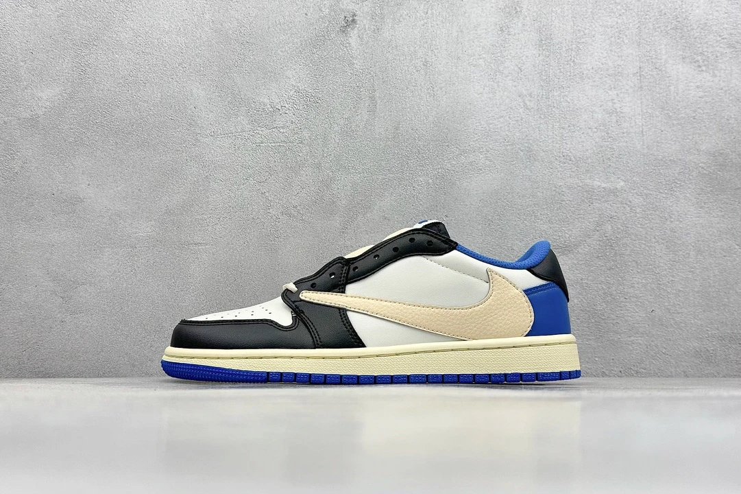 Nike Air Jordan 1 Low Cream Blue Shoes