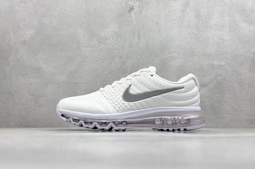 Nike Air Max White Mesh Running Shoes