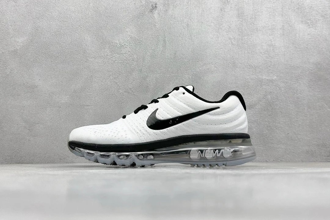 Nike Air Max Flyknit White Black Running Shoes