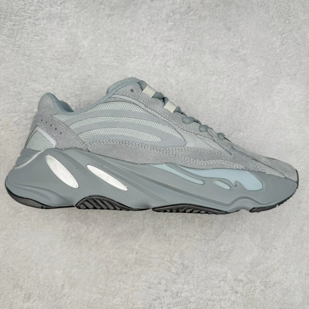 Yeezy 700 Grey Mesh Suede Reflective Chunky Sneakers