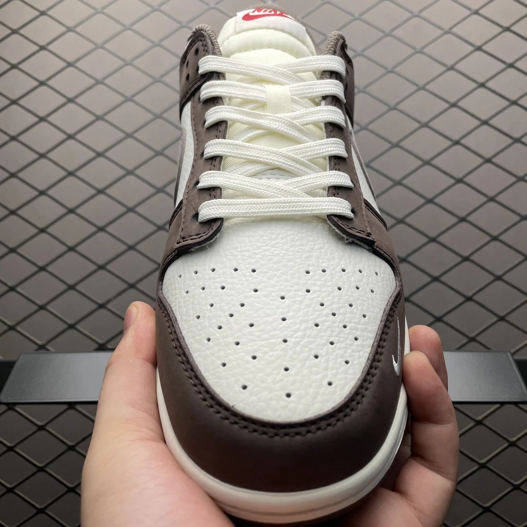 Nike Dunk Low Dark Brown Cream Leather Sneakers