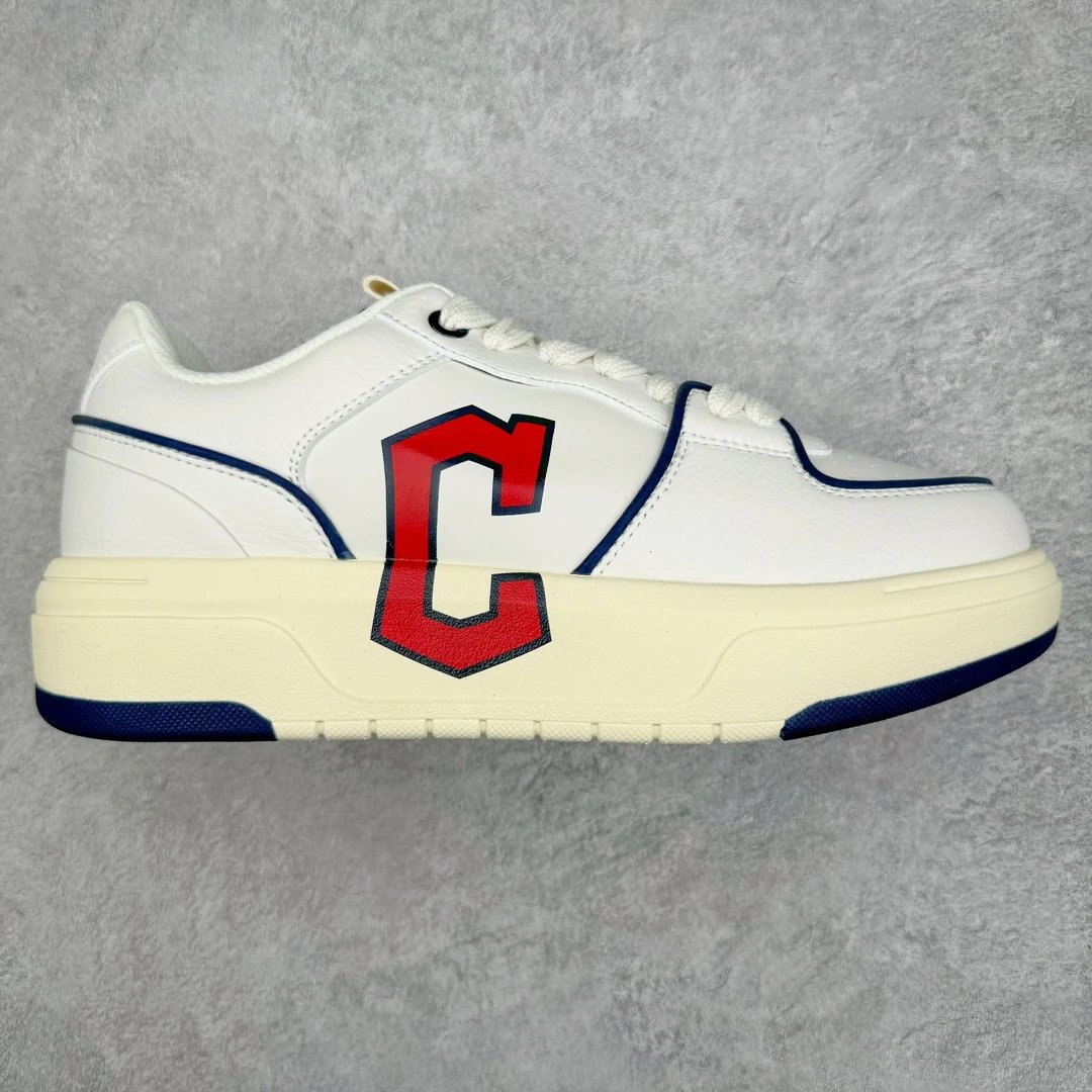 MLB White Retro Chunky Sneakers Unisex Leather Shoes