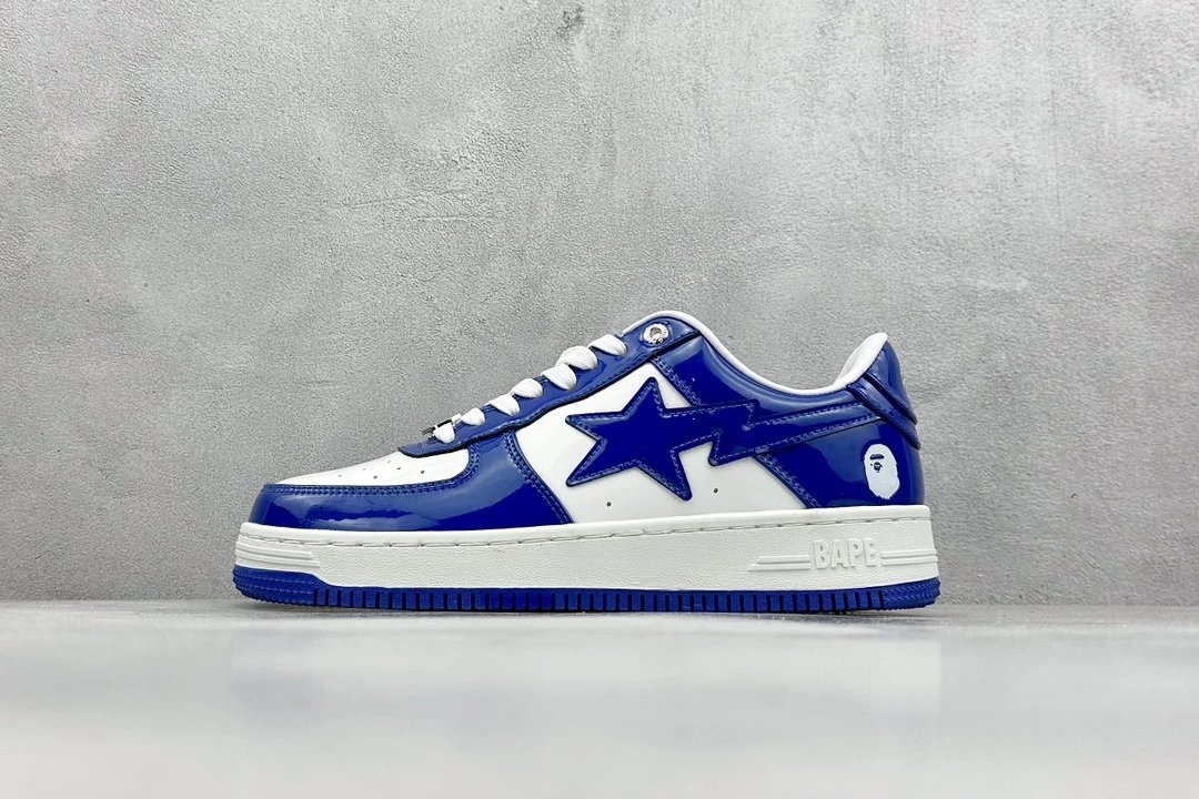 Bape STA Blue White Low Top Star Sneakers
