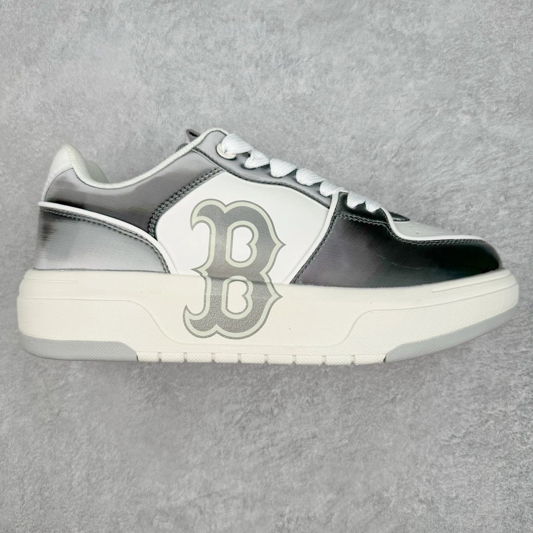 MLB Red Sox B Logo Chunky Leather Sneakers