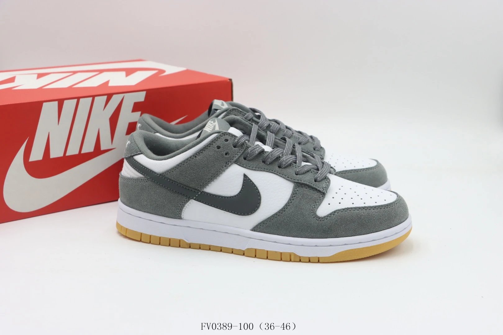 Nike Dunk Low Gray White Skate Shoes