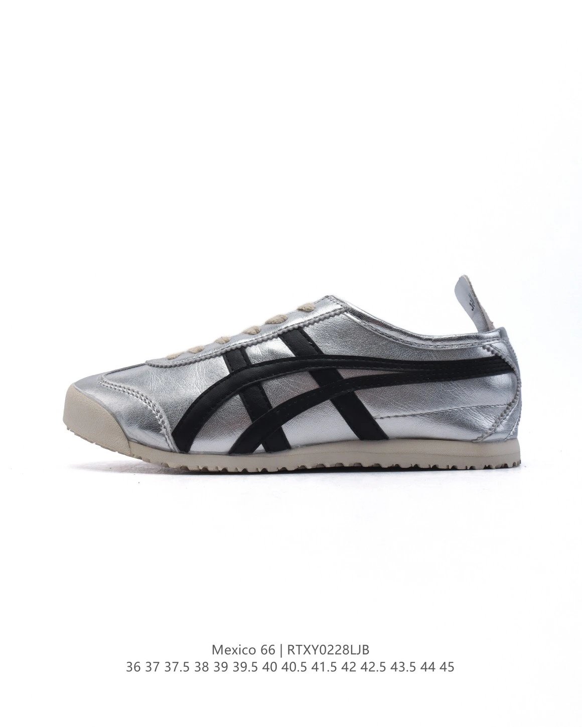 Onitsuka Tiger Mexico 66 Silver Black Shoes