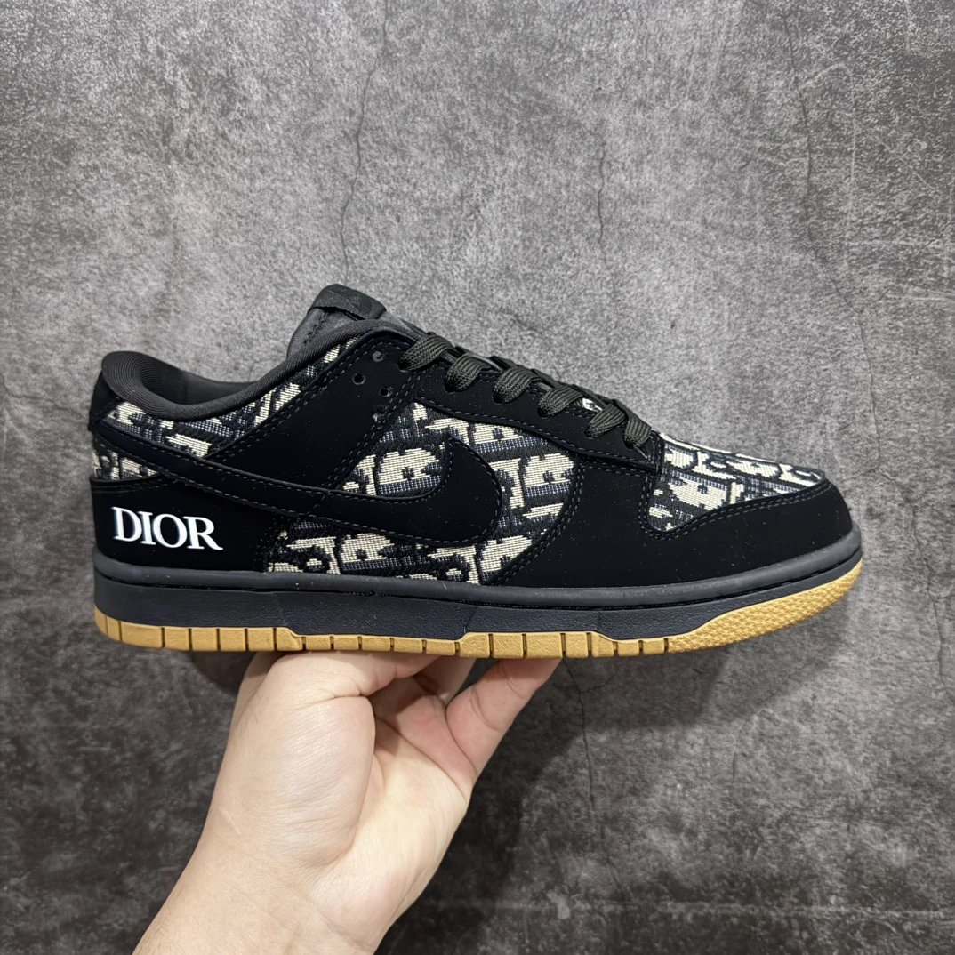 Nike Dunk Low Black Canvas Leather Sneakers Shoes