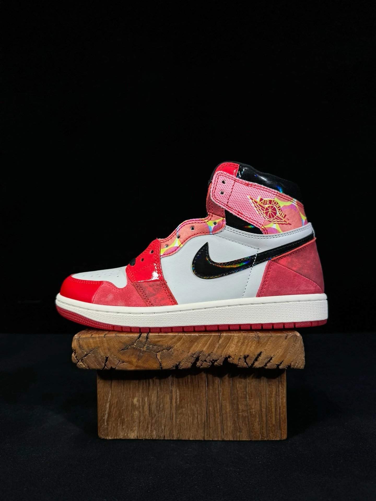 Air Jordan Red White Mid Top Sneakers Retro Shoes