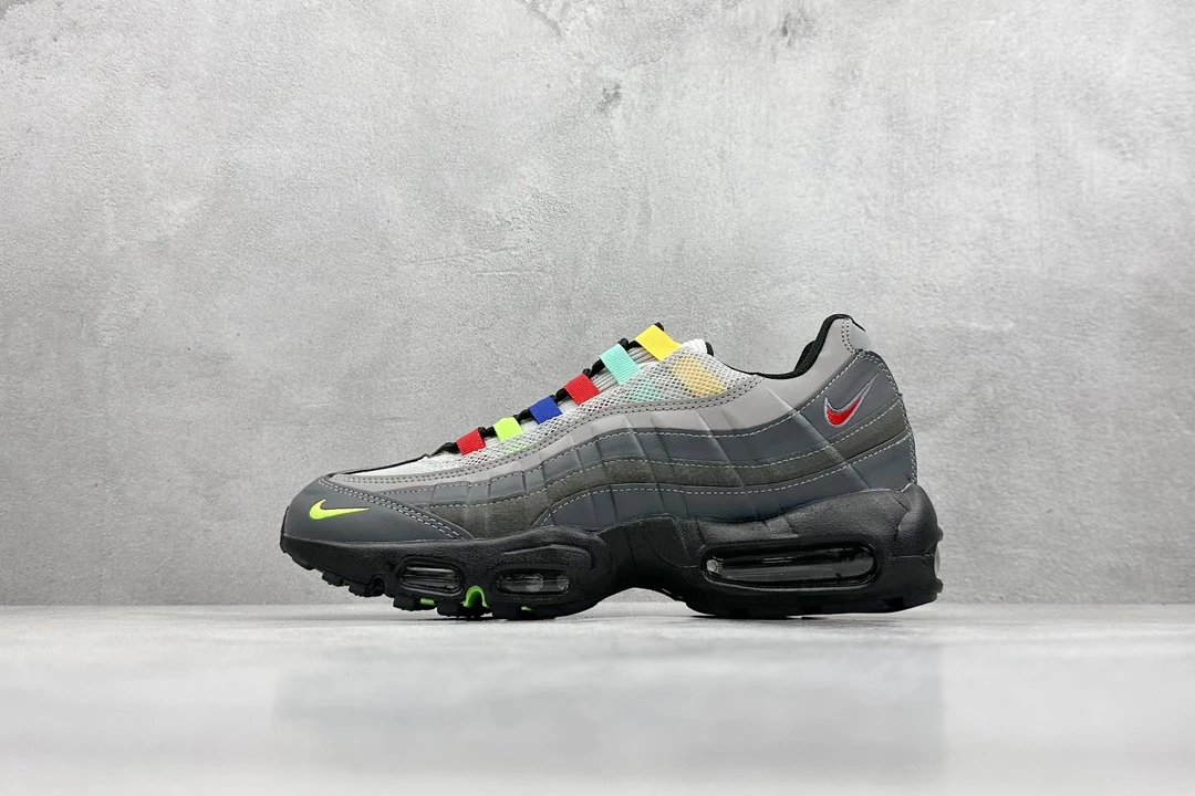 Nike Air Max 95 Grey Rainbow Mesh Running Shoes