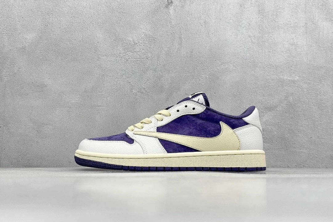 Nike Air Jordan 1 Low Purple White Sneakers