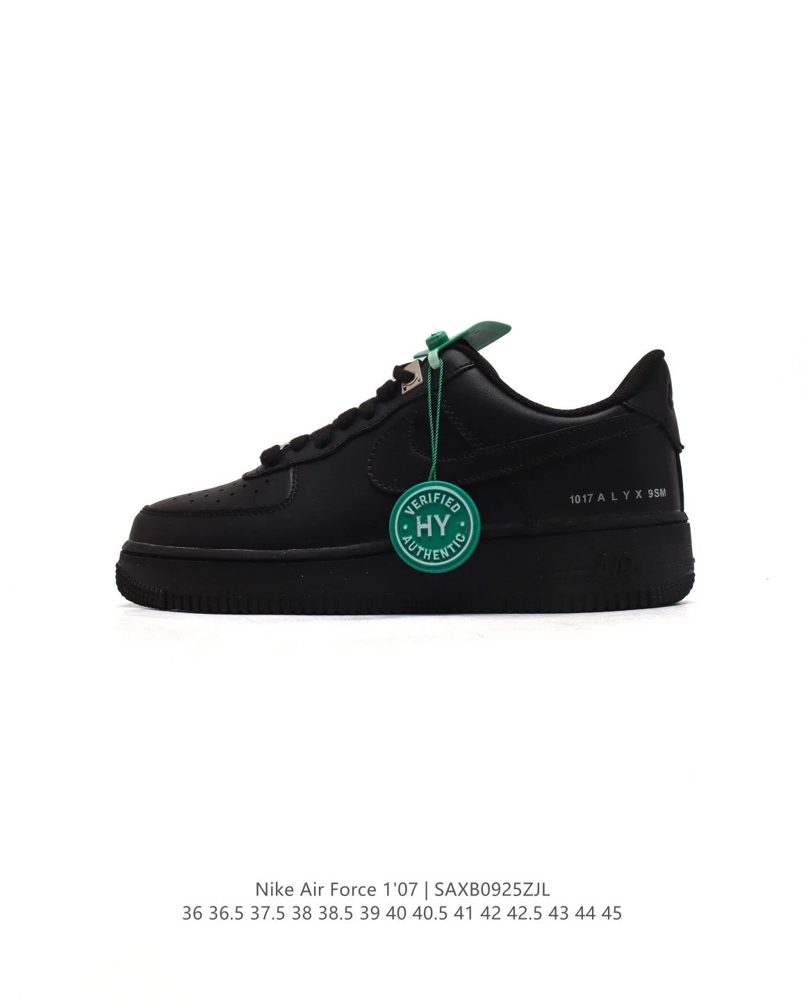 Nike Air Force 1 ‘07 Black Leather Low Sneakers