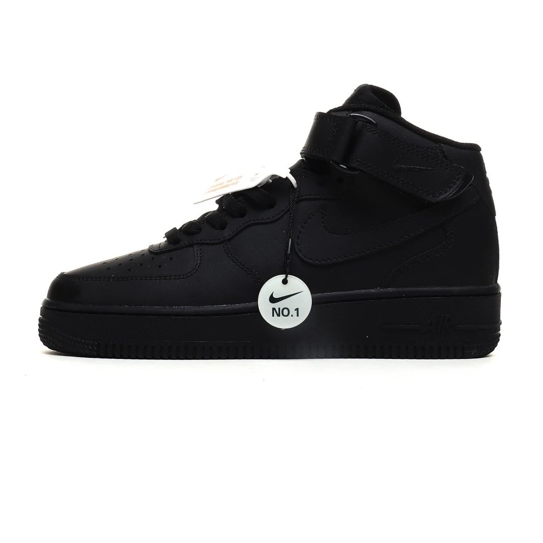 Air Jordan Mid Black Leather Basketball Shoes Unisex