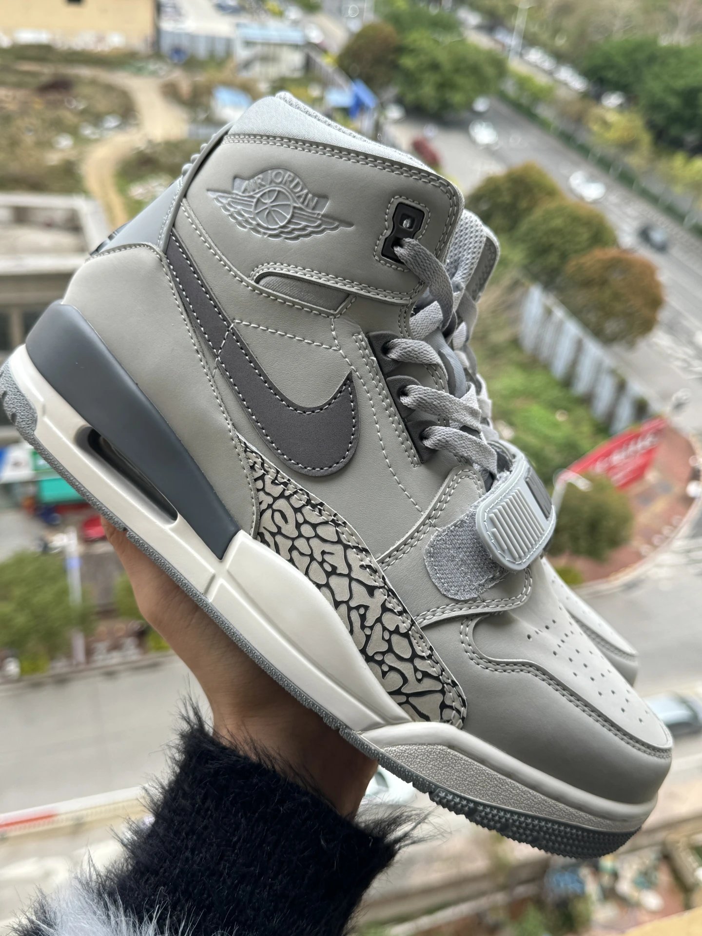 Air Jordan Grey High Top Retro Basketball Shoes
