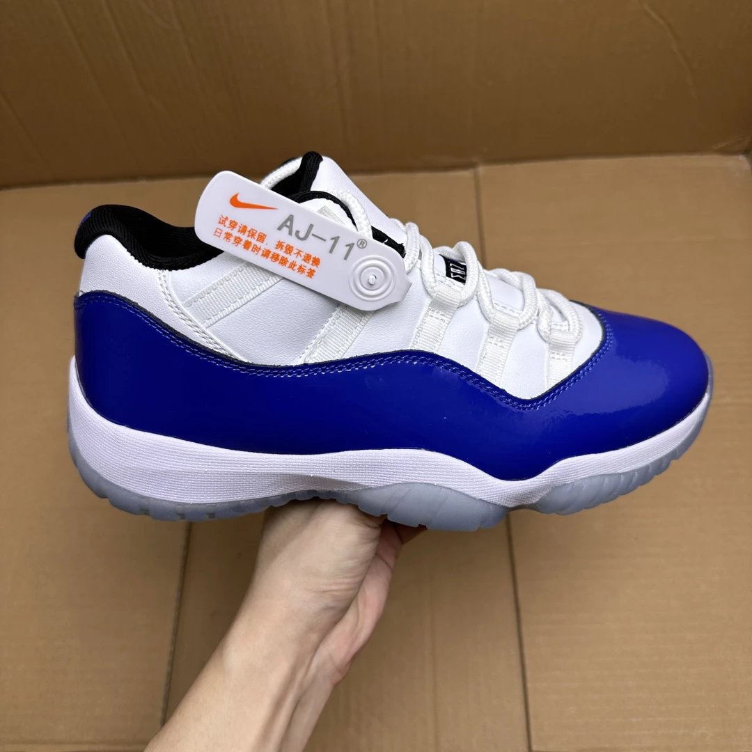 Air Jordan 11 Low White Blue Sneakers