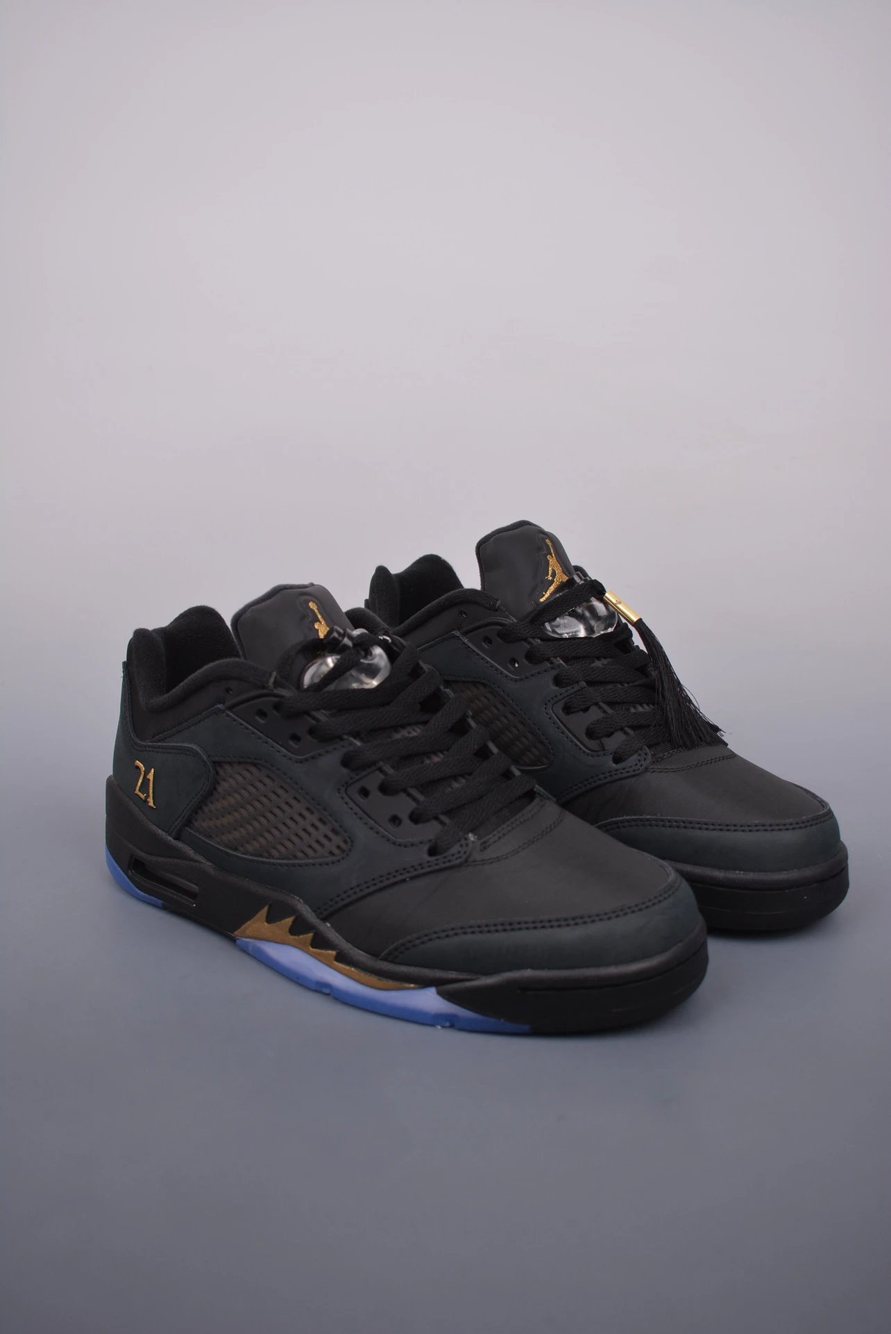Air Jordan 5 Retro Low Black Gold Sneakers