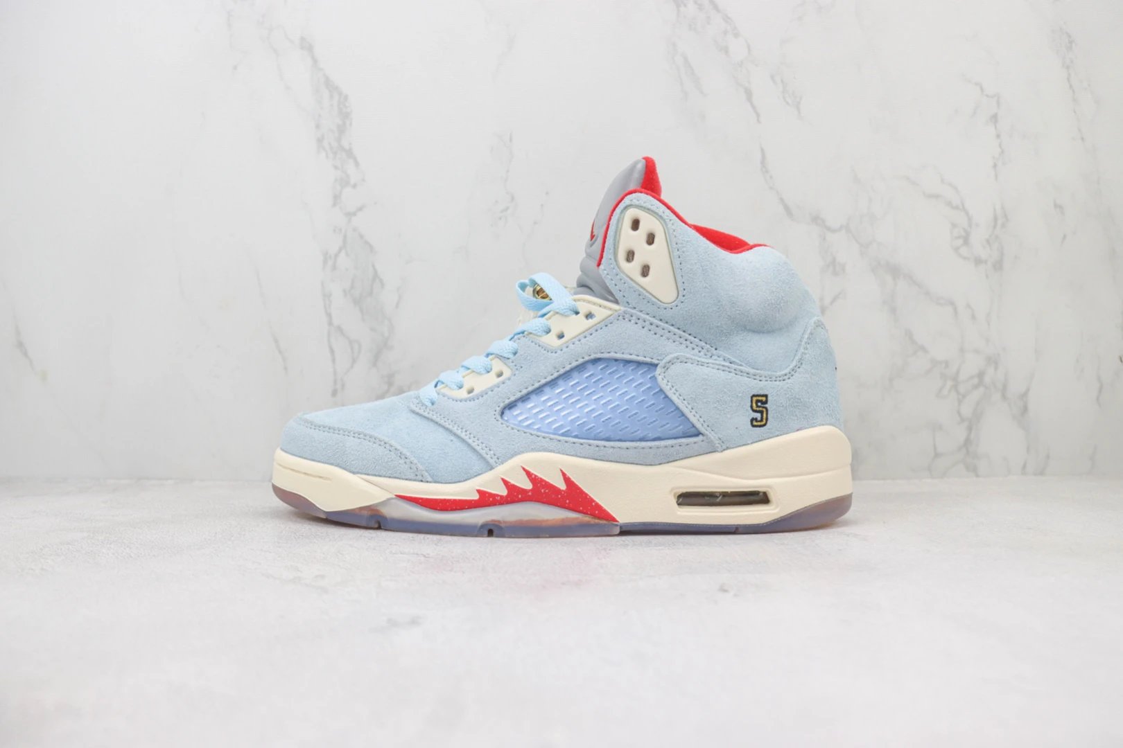 Air Jordan Retro Light Blue Suede High Top Sneakers