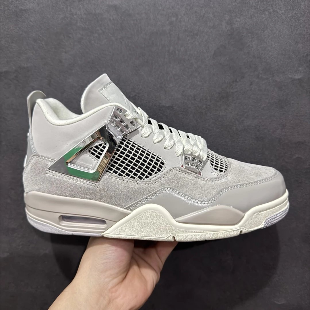 Air Jordan Retro Grey White Suede Mesh Sneakers