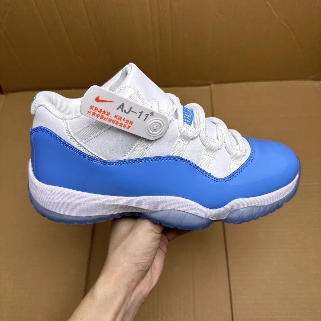 Air Jordan 11 Low Blue White Basketball Shoes Unisex