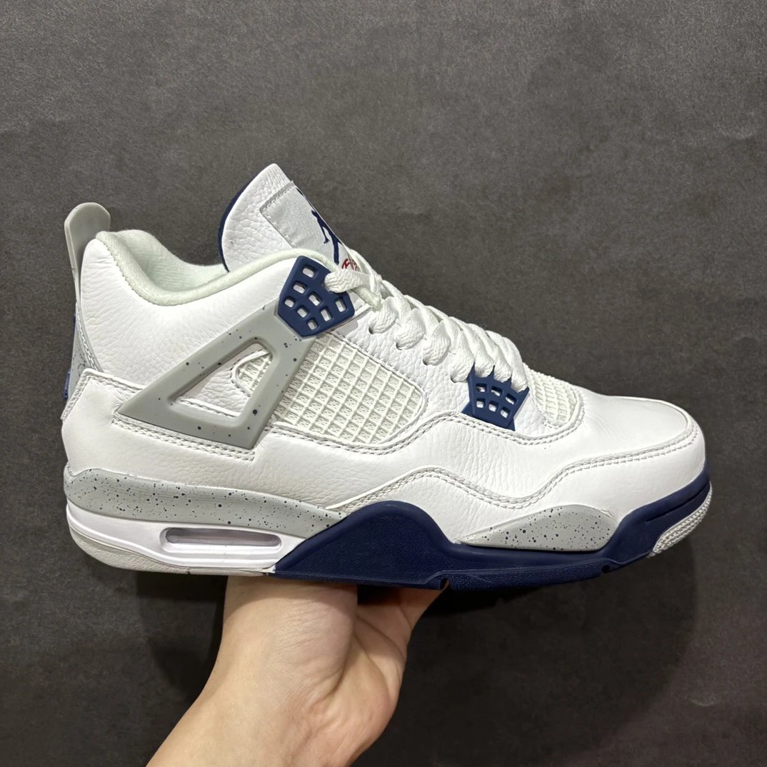 Air Jordan Retro Mid White Blue Basketball Shoes