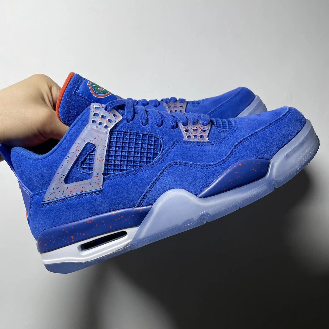 Air Jordan Retro Blue Suede Basketball Sneakers