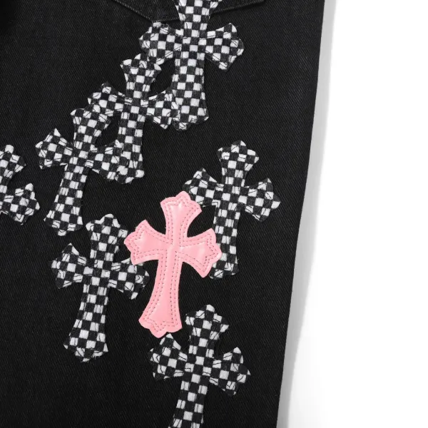 Chrome Hearts x Unknown Artist Cross-Print Black Denim Jeans - 13