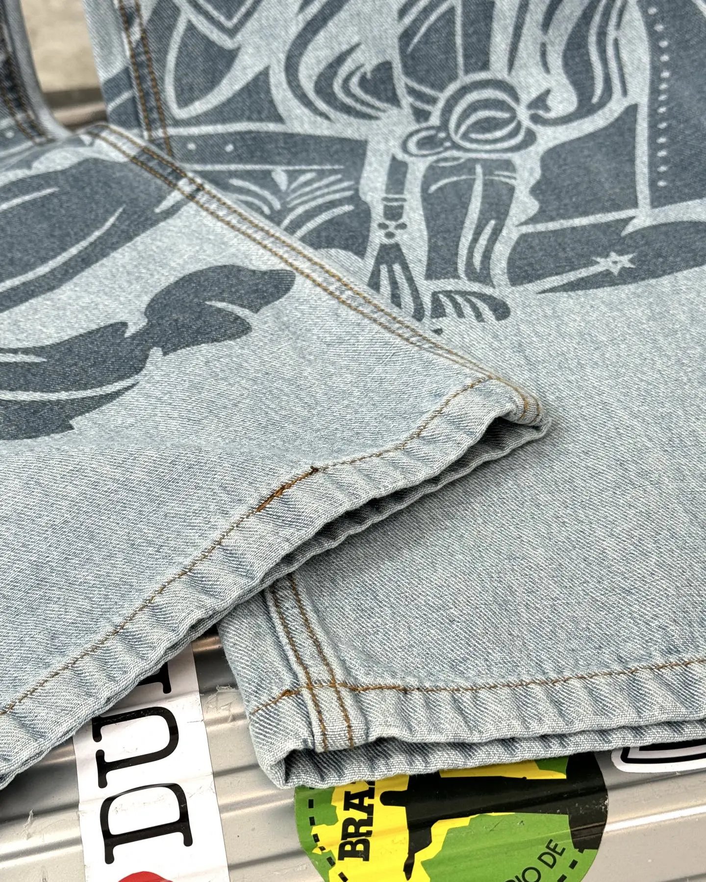 Burberry Equestrian Knight Denim Jacket Light Blue - 10