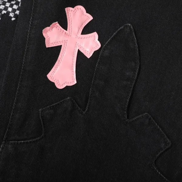 Chrome Hearts x Unknown Artist Cross-Print Black Denim Jeans - 8