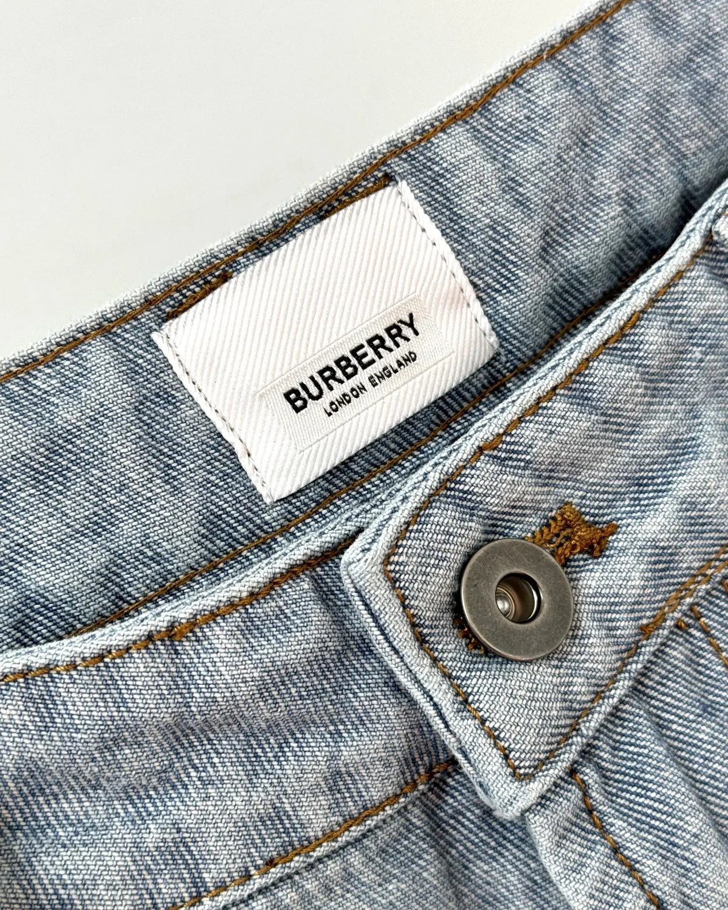 Burberry Equestrian Knight Denim Jacket Light Blue - 11