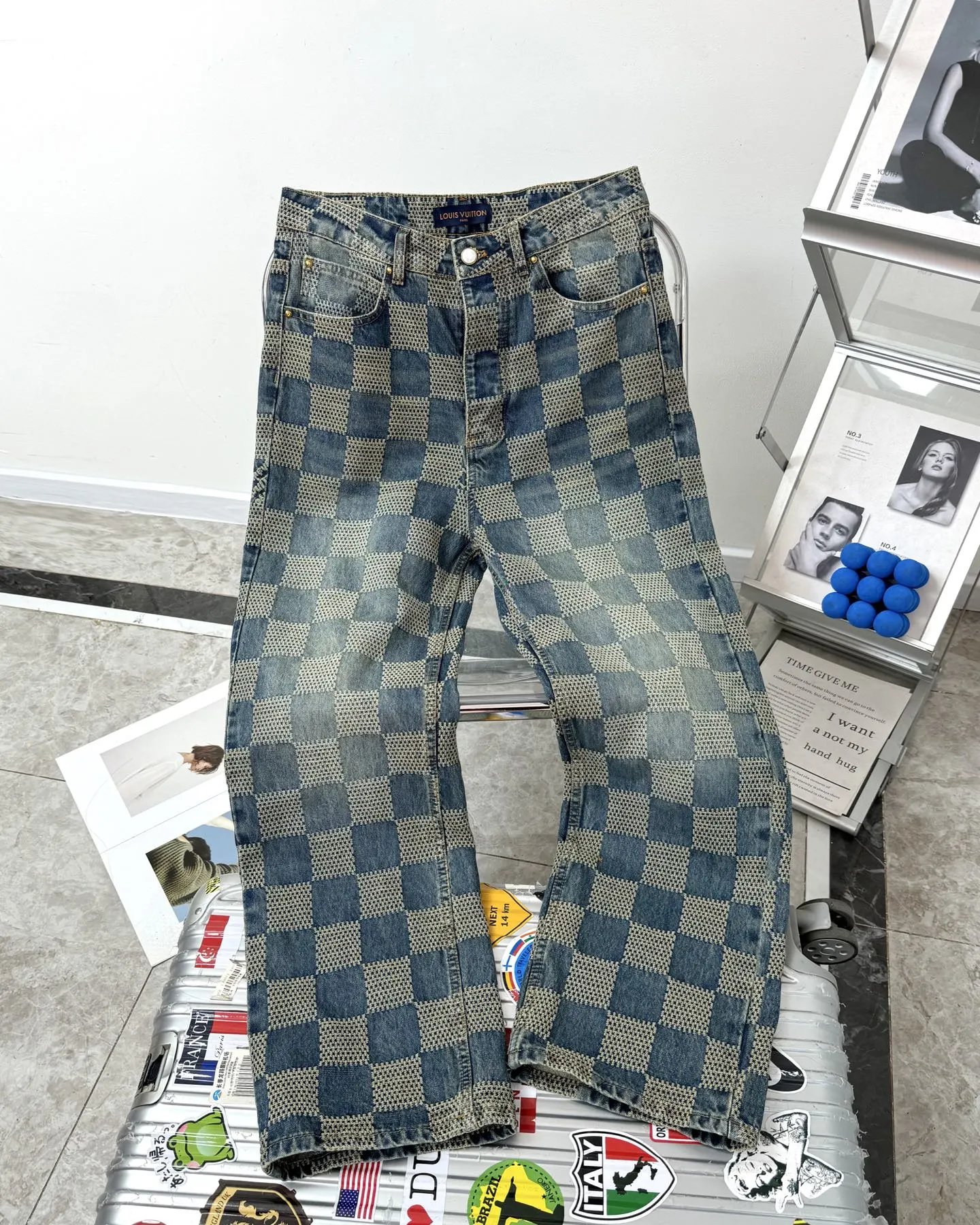 Louis Vuitton Damier Checkered Jeans [2 styles]
