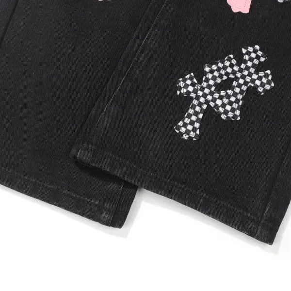 Chrome Hearts x Unknown Artist Cross-Print Black Denim Jeans - 9