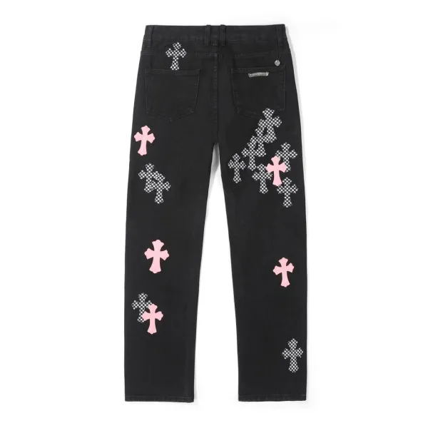 Chrome Hearts x Unknown Artist Cross-Print Black Denim Jeans - 5