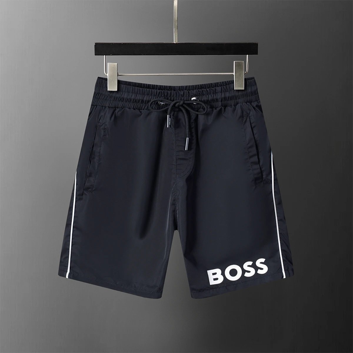 Moncler Logo Waistband Shorts Navy - 10