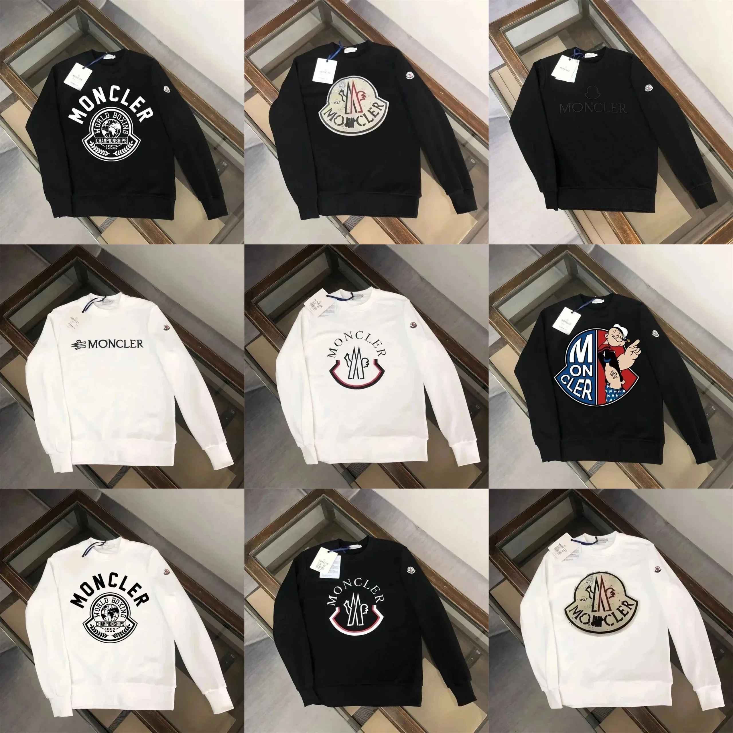 Moncler World Boxing Championships / Popeye / Logo Print Hoodies [9 styles]