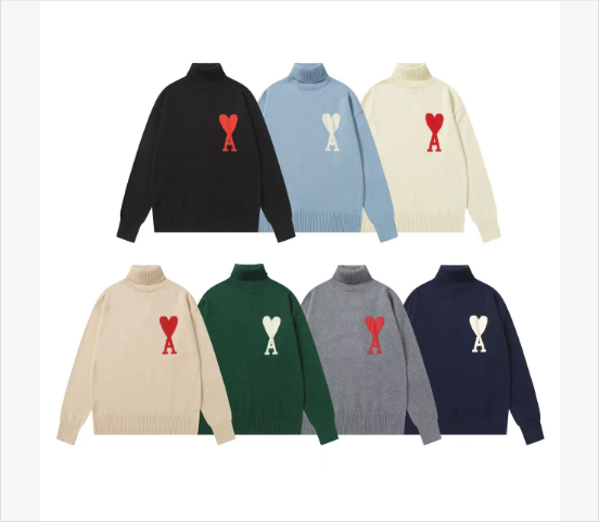 AMI Paris Heart Logo Turtlenec