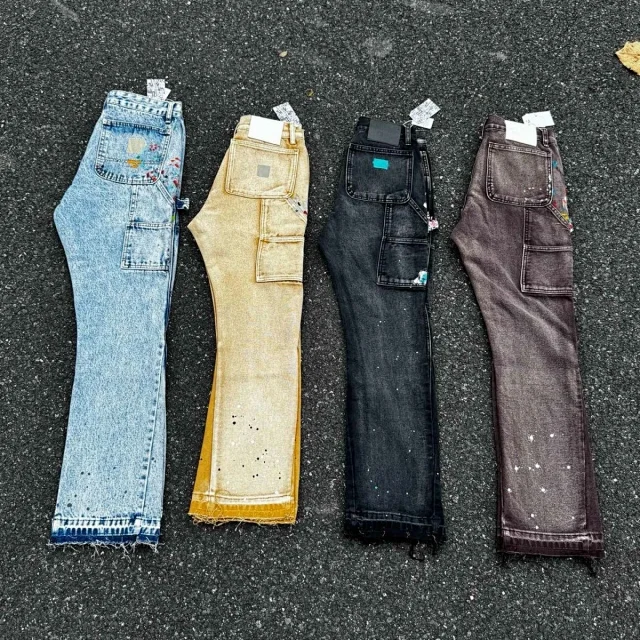 Gallery Jeans Distressed paint-splatter patchwork product detail image 4