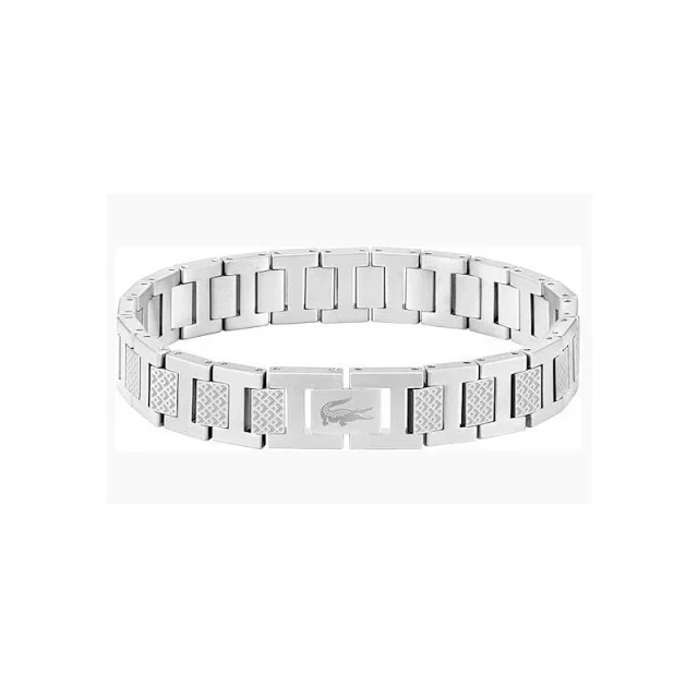 Lacoste Jewelry Textured Link Bracelet product detail image 2